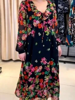 Women's Casual Dress Print Dress Spring Dress Floral Lace Up Print V Neck Midi Dress Fashion Elegant Outdoor Street Long Sleeve Loose Fit Black Spring Fall M L XL XXL 3XL 6 Women's Casual Dress Print Dress Spring Dress Floral Lace Up Print V Neck Midi Dress Fashion Elegant Outdoor Street Long Sleeve Loose Fit Black Spring Fall M L XL XXL 3XL -Casual Print Dress Sales vvzrel1692343162736
