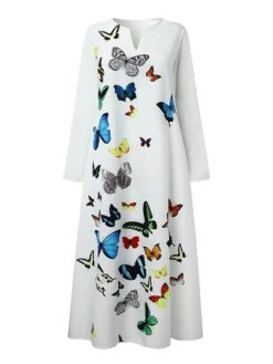 Women's Shift Dress Swing Dress Long Dress Maxi Dress Green Blue Grey White Black Long Sleeve Feather Butterfly Pocket Print Summer Spring V Neck Stylish Casual Dress 2023 S M L XL XXL XXXL 4XL 5XL 23 Women's Shift Dress Swing Dress Long Dress Maxi Dress Green Blue Grey White Black Long Sleeve Feather Butterfly Pocket Print Summer Spring V Neck Stylish Casual Dress 2023 S M L XL XXL XXXL 4XL 5XL -Casual Print Dress Sales wajkyv1676885614615
