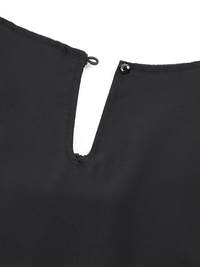 Women‘s Plus Size Curve Holiday Dress Solid Color Crew Neck Print Sleeveless Spring Summer Casual Short Mini Dress Casual Daily Dress 5 Women‘s Plus Size Curve Holiday Dress Solid Color Crew Neck Print Sleeveless Spring Summer Casual Short Mini Dress Casual Daily Dress - Image 5