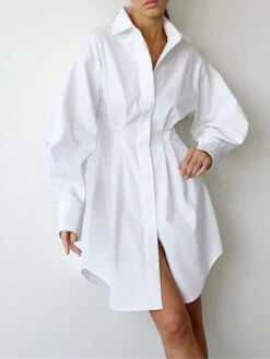Women's Shirt Dress Casual Dress Mini Dress Outdoor Daily Date Polyester Fashion Basic Shirt Collar Button Long Sleeve Fall Winter 2023 Regular Fit Black White Brown Pure Color S M L 28 Women's Shirt Dress Casual Dress Mini Dress Outdoor Daily Date Polyester Fashion Basic Shirt Collar Button Long Sleeve Fall Winter 2023 Regular Fit Black White Brown Pure Color S M L -Casual Print Dress Sales wdotzg1695644828873