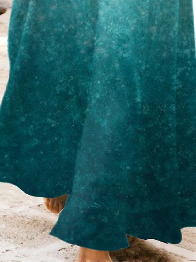 Women's Casual Dress Swing Dress A Line Dress Floral Print Crew Neck Long Dress Maxi Dress Fashion Streetwear Outdoor Daily Long Sleeve Regular Fit Green Fall Winter S M L XL XXL 3 Women's Casual Dress Swing Dress A Line Dress Floral Print Crew Neck Long Dress Maxi Dress Fashion Streetwear Outdoor Daily Long Sleeve Regular Fit Green Fall Winter S M L XL XXL - Image 3