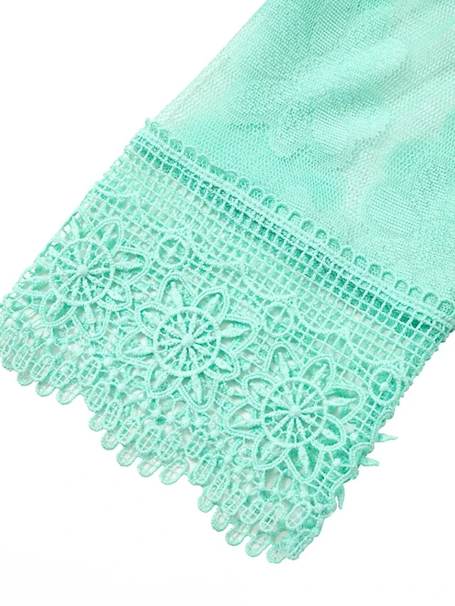 Women's Casual Dress Lace Dress Mini Dress Black Green Light Blue Half Sleeve Pure Color Lace Summer Spring Crew Neck Stylish Vacation Loose Fit 2023 S M L XL XXL 3XL 4XL 5XL 6 Women's Casual Dress Lace Dress Mini Dress Black Green Light Blue Half Sleeve Pure Color Lace Summer Spring Crew Neck Stylish Vacation Loose Fit 2023 S M L XL XXL 3XL 4XL 5XL - Image 6