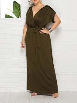 Women's Plus Size Curve Party Dress Sheath Dress Formal Dress Maxi Dress White Wine Royal Blue Short Sleeve Pure Color Lace Up Spring Fall Autumn V Neck Fashion Birthday Wedding Guest Vacation 27 Women's Plus Size Curve Party Dress Sheath Dress Formal Dress Maxi Dress White Wine Royal Blue Short Sleeve Pure Color Lace Up Spring Fall Autumn V Neck Fashion Birthday Wedding Guest Vacation -Casual Print Dress Sales wssxvi1692178806302