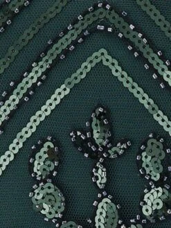 Women's Retro 1920s Sequin Dress Mini Dress Party Halloween Sequins Patchwork Floral Halter Neck Sleeveless Regular Fit Spring Fall 2023 Black Green S M L XL -Casual Print Dress Sales wznshz1693212154622