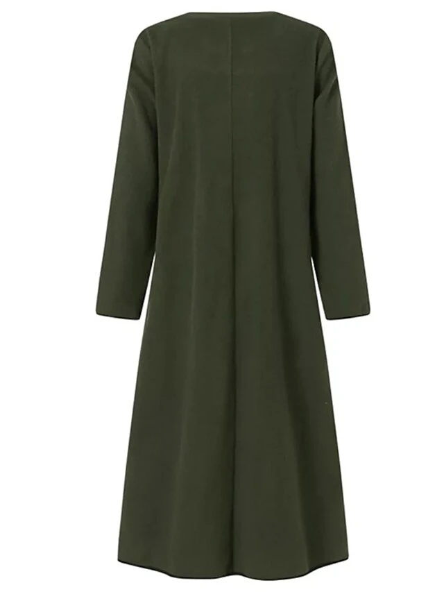 Women's Casual Dress Sweater Dress Sweatshirt Dress Midi Dress Black Army Green Gray Long Sleeve Pure Color Split Fall Winter Autumn Crew Neck Casual Winter Dress Vacation Fall Dress 2023 S M L XL 11 Women's Casual Dress Sweater Dress Sweatshirt Dress Midi Dress Black Army Green Gray Long Sleeve Pure Color Split Fall Winter Autumn Crew Neck Casual Winter Dress Vacation Fall Dress 2023 S M L XL - Image 11