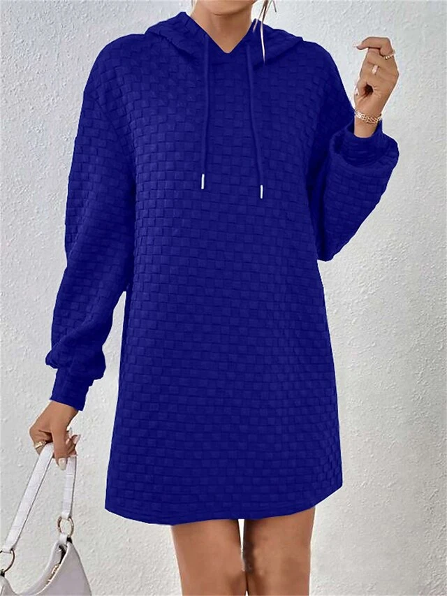 Women's Casual Dress Hoodie Dress Mini Dress Fashion Daily Outdoor Vacation Going Out Hoodie Solid Color Loose Fit Black White Pink S M L XL XXL 15 Women's Casual Dress Hoodie Dress Mini Dress Fashion Daily Outdoor Vacation Going Out Hoodie Solid Color Loose Fit Black White Pink S M L XL XXL - Image 15