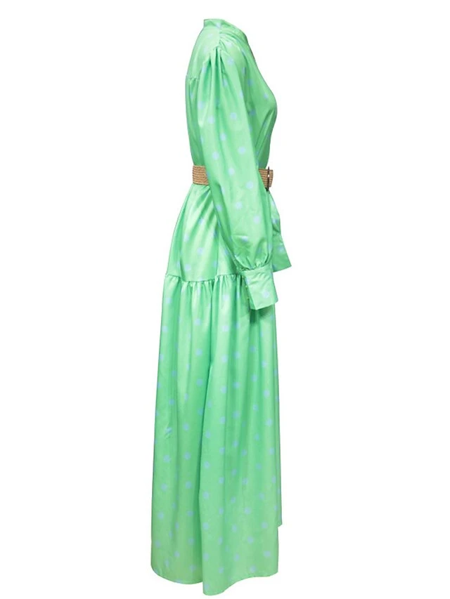 Women's Shirt Dress Casual Dress Swing Dress Maxi Long Dress Outdoor Daily Vacation Polyester Fashion Modern Shirt Collar Button Tie Belt Long Sleeve Summer Spring Fall 2023 Loose Fit Green Khaki 7 Women's Shirt Dress Casual Dress Swing Dress Maxi Long Dress Outdoor Daily Vacation Polyester Fashion Modern Shirt Collar Button Tie Belt Long Sleeve Summer Spring Fall 2023 Loose Fit Green Khaki - Image 7