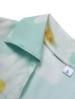 Women's Shirt Dress Casual Dress A Line Dress Midi Dress Winter Dress Daily Holiday Polyester Vacation Stylish Shirt Collar High Low Dress Print Long Sleeve Summer Spring Fall 2022 Loose Fit White -Casual Print Dress Sales xrlbcj1683610855963