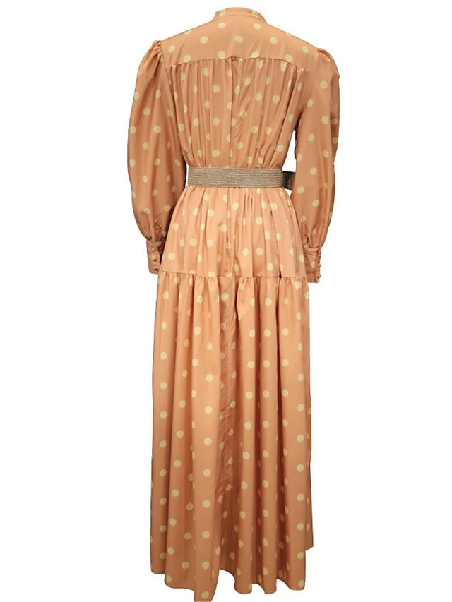 Women's Shirt Dress Casual Dress Swing Dress Maxi Long Dress Outdoor Daily Vacation Polyester Fashion Modern Shirt Collar Button Tie Belt Long Sleeve Summer Spring Fall 2023 Loose Fit Green Khaki 5 Women's Shirt Dress Casual Dress Swing Dress Maxi Long Dress Outdoor Daily Vacation Polyester Fashion Modern Shirt Collar Button Tie Belt Long Sleeve Summer Spring Fall 2023 Loose Fit Green Khaki - Image 5