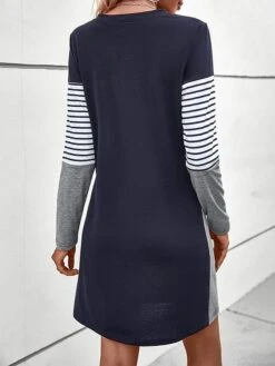 Women's Casual Dress Print Dress Spring Dress Geometric Stripe Button Print Split Neck Mini Dress Fashion Streetwear Outdoor Daily Long Sleeve Loose Fit Gray Summer Spring S M L XL XXL 5 Women's Casual Dress Print Dress Spring Dress Geometric Stripe Button Print Split Neck Mini Dress Fashion Streetwear Outdoor Daily Long Sleeve Loose Fit Gray Summer Spring S M L XL XXL -Casual Print Dress Sales xuuohs1692257452724