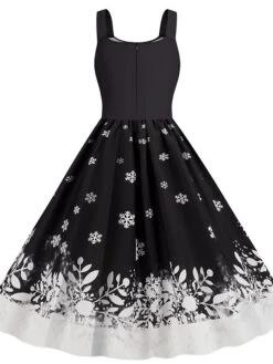 Women's ChristmasSwing Dress Maxi Long Dress Black Red Sleeveless Print Print Winter Round Neck Active3D Print S M L XL XXL 5 Women's ChristmasSwing Dress Maxi Long Dress Black Red Sleeveless Print Print Winter Round Neck Active3D Print S M L XL XXL -Casual Print Dress Sales xuyymt1630900918015