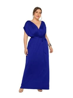 Women's Plus Size Party Dress Solid Color V Neck Short Sleeve Summer Spring Elegant Casual Prom Dress Maxi Long Dress Party Daily Dress 25 Women's Plus Size Party Dress Solid Color V Neck Short Sleeve Summer Spring Elegant Casual Prom Dress Maxi Long Dress Party Daily Dress -Casual Print Dress Sales xvqyjs1636535427571