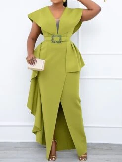 Women's Plus Size Curve Party Dress Solid Color V Neck Short Sleeve Spring Summer Prom Dress Maxi Long Dress Party Dress 17 Women's Plus Size Curve Party Dress Solid Color V Neck Short Sleeve Spring Summer Prom Dress Maxi Long Dress Party Dress -Casual Print Dress Sales xwihzo1663048415541