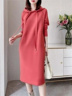 Women's Plus Size Curve Casual Dress Hoodie Dress Winter Dress Plain Midi Dress Long Sleeve Ruched Hooded Fashion Outdoor Black Red Fall Winter L XL XXL 3XL 4XL 31 Women's Plus Size Curve Casual Dress Hoodie Dress Winter Dress Plain Midi Dress Long Sleeve Ruched Hooded Fashion Outdoor Black Red Fall Winter L XL XXL 3XL 4XL -Casual Print Dress Sales yadfak1694586690306