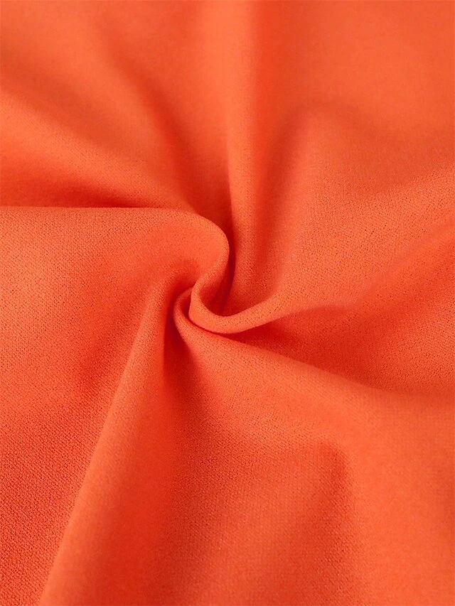 Women's Plus Size Curve Party Dress Bodycon Sheath Dress Plain Midi Dress Sleeveless Ruffle V Neck Fashion Party Orange Spring Fall XL XXL 3XL 4XL 14 Women's Plus Size Curve Party Dress Bodycon Sheath Dress Plain Midi Dress Sleeveless Ruffle V Neck Fashion Party Orange Spring Fall XL XXL 3XL 4XL - Image 14