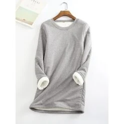 Women's Casual Dress Sweatshirt Dress Winter Dress Mini Dress Teddy Fleece Home Daily Going Out Basic Casual Crew Neck Long Sleeve Regular Fit Wine Red Big Red Black Color S M L XL XXL Size 33 Women's Casual Dress Sweatshirt Dress Winter Dress Mini Dress Teddy Fleece Home Daily Going Out Basic Casual Crew Neck Long Sleeve Regular Fit Wine Red Big Red Black Color S M L XL XXL Size -Casual Print Dress Sales ygxyfk1629274924400