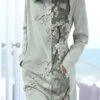 Women's Casual Dress Sweatshirt Dress Print Dress Floral Pocket Print Crew Neck Mini Dress Fashion Classic Daily Vacation Long Sleeve Loose Fit Gray Fall Winter S M L XL XXL