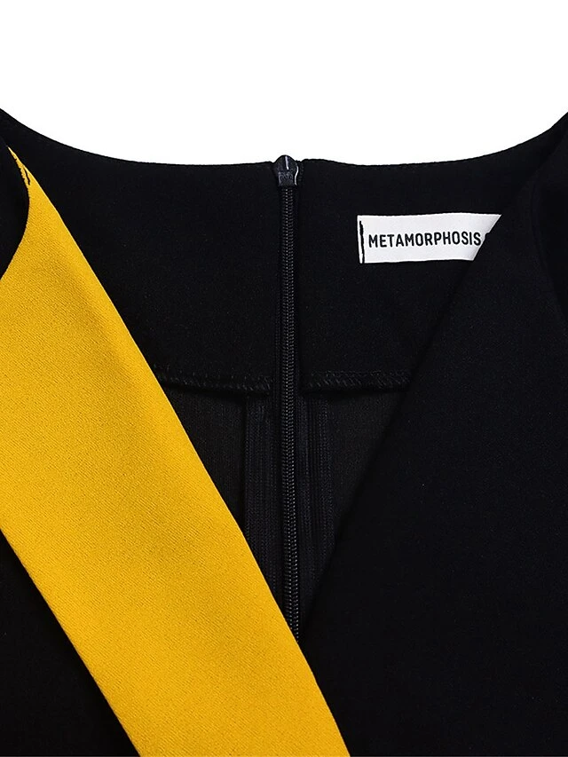 Women's Shirt Dress Casual Dress Midi Dress Outdoor Daily Date Polyester Fashion Casual Shirt Collar Lace Up Pleated 3/4 Length Sleeve Spring Fall Winter 2023 Regular Fit Yellow Red Blue Color Block 17 Women's Shirt Dress Casual Dress Midi Dress Outdoor Daily Date Polyester Fashion Casual Shirt Collar Lace Up Pleated 3/4 Length Sleeve Spring Fall Winter 2023 Regular Fit Yellow Red Blue Color Block - Image 17