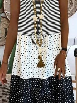 Women's Shift Dress Midi Dress Black Yellow Pink Sleeveless Polka Dot Print Summer Spring Crew Neck Casual 2023 S M L XL XXL 3XL 4XL 5XL 9 Women's Shift Dress Midi Dress Black Yellow Pink Sleeveless Polka Dot Print Summer Spring Crew Neck Casual 2023 S M L XL XXL 3XL 4XL 5XL -Casual Print Dress Sales ypzevf1639129046359