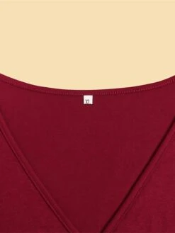 Women's Plus Size Party Dress Cocktail Dress Wedding Guest Dress Midi Dress Black Wine Blue Long Sleeve Pure Color Lace Up Spring Fall Winter V Neck Fashion Winter Dress Wedding Guest Birthday 2023 -Casual Print Dress Sales yrmbdq1691738724253