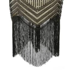 Women's Retro 1920s Fringe Dress Midi Dress Party Halloween Sequins Tassel Fringe Geometric Spaghetti Strap Sleeveless Regular Fit Spring Fall 2023 Silver Black S M L XL -Casual Print Dress Sales ysoyac1692615926390