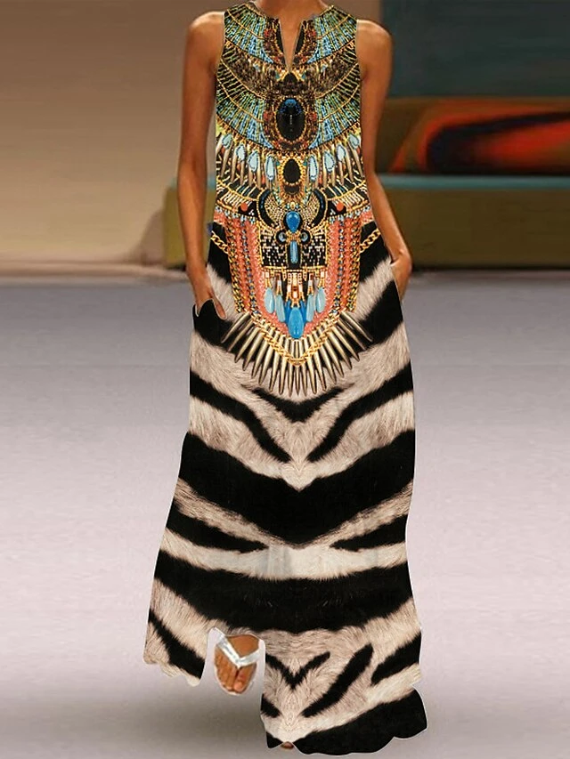 Women's Casual Dress Swing Dress Vintage Dress Long Dress Maxi Dress White Light Green Red Sleeveless Graphic Print Fall Spring V Neck Fashion Daily Vacation 2023 S M L XL 2XL 3XL 4XL 5XL 6 Women's Casual Dress Swing Dress Vintage Dress Long Dress Maxi Dress White Light Green Red Sleeveless Graphic Print Fall Spring V Neck Fashion Daily Vacation 2023 S M L XL 2XL 3XL 4XL 5XL - Image 6