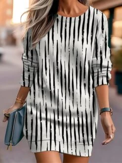 Women's Casual Dress Sweatshirt Dress Mini Dress Warm Fashion Outdoor Vacation Going Out Crew Neck Print Geometric Striped Loose Fit Black Blue Purple S M L XL XXL 9 Women's Casual Dress Sweatshirt Dress Mini Dress Warm Fashion Outdoor Vacation Going Out Crew Neck Print Geometric Striped Loose Fit Black Blue Purple S M L XL XXL -Casual Print Dress Sales yyqoxz1694670902815