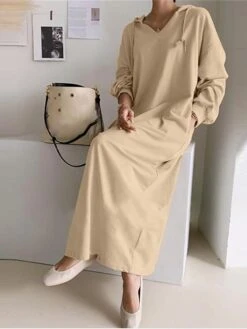 Women's Plus Size Curve Casual Dress Hoodie Dress Solid Color Long Dress Maxi Dress Long Sleeve Pocket Hooded Fashion Outdoor Black Khaki Fall Winter L XL XXL 3XL 4XL 20 Women's Plus Size Curve Casual Dress Hoodie Dress Solid Color Long Dress Maxi Dress Long Sleeve Pocket Hooded Fashion Outdoor Black Khaki Fall Winter L XL XXL 3XL 4XL -Casual Print Dress Sales yywetz1693970746844