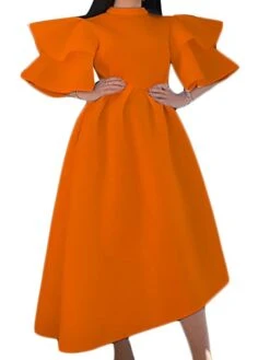 Women‘s Plus Size Curve Party Dress Solid Color Crew Neck Half Sleeve Spring Fall Elegant Modern Maxi Long Dress Formal Party Dress 33 Women‘s Plus Size Curve Party Dress Solid Color Crew Neck Half Sleeve Spring Fall Elegant Modern Maxi Long Dress Formal Party Dress -Casual Print Dress Sales zcicwx1669704985109