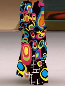 Women's Casual Dress Ethnic Dress Swing Dress Graphic Pocket Colorful Print V Neck Maxi Dress Vintage Classic Daily Weekend Long Sleeve Regular Fit Orange Summer SpringS-5XL 10 Women's Casual Dress Ethnic Dress Swing Dress Graphic Pocket Colorful Print V Neck Maxi Dress Vintage Classic Daily Weekend Long Sleeve Regular Fit Orange Summer SpringS-5XL -Casual Print Dress Sales zdbauo1672985912562