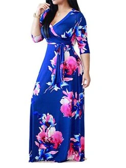 Women‘s Plus Size Curve Holiday Dress Floral V Neck Print Half Sleeve Fall Spring Casual Maxi Long Dress Casual Vacation Dress 11 Women‘s Plus Size Curve Holiday Dress Floral V Neck Print Half Sleeve Fall Spring Casual Maxi Long Dress Casual Vacation Dress -Casual Print Dress Sales zdswme1624869218077