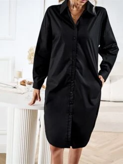 Women's Casual Dress Work Dress Shift Dress Mini Dress Outdoor Office Business Cotton Classic Modern Shirt Collar Button Pocket Long Sleeve Summer Spring Fall 2023 Loose Fit Black White Blue Pure 27 Women's Casual Dress Work Dress Shift Dress Mini Dress Outdoor Office Business Cotton Classic Modern Shirt Collar Button Pocket Long Sleeve Summer Spring Fall 2023 Loose Fit Black White Blue Pure -Casual Print Dress Sales zgutlh1688542166775