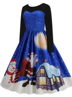 Women's Christmas Swing Dress Vintage DressKnee Length Dress Blue Royal Blue Light Blue Black Long Sleeve Santa Claus Elk Snowman Print Fall Winter Crew Neck Vacation Vintage 2022 S M L XL XXL 3XL 27 Women's Christmas Swing Dress Vintage DressKnee Length Dress Blue Royal Blue Light Blue Black Long Sleeve Santa Claus Elk Snowman Print Fall Winter Crew Neck Vacation Vintage 2022 S M L XL XXL 3XL -Casual Print Dress Sales zgvdcg1665293396563