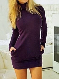 Women's Casual Dress Sweatshirt Dress Bodycon Mini Dress Pocket Outdoor Daily Going Out Active Fashion Stand Collar Long Sleeve 2023 Regular Fit Purple Dark Gray Color S M L XL Size 9 Women's Casual Dress Sweatshirt Dress Bodycon Mini Dress Pocket Outdoor Daily Going Out Active Fashion Stand Collar Long Sleeve 2023 Regular Fit Purple Dark Gray Color S M L XL Size -Casual Print Dress Sales zmfpfy1694601057802