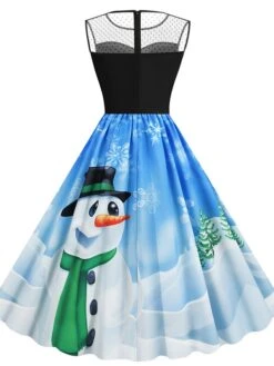 Women's Christmas Casual Dress Swing Dress Midi Dress Blue Royal Blue Dark Blue Light Blue Sleeveless Santa Claus Snowman Mesh Print Winter Fall Crew Neck Vacation Vintage 2022 S M L XL XXL 29 Women's Christmas Casual Dress Swing Dress Midi Dress Blue Royal Blue Dark Blue Light Blue Sleeveless Santa Claus Snowman Mesh Print Winter Fall Crew Neck Vacation Vintage 2022 S M L XL XXL -Casual Print Dress Sales zmuidq1666597371971