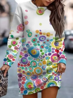 Women's Casual Dress Sweatshirt Dress Winter Dress Floral Geometric Print Crew Neck Mini Dress Fashion Streetwear Outdoor Daily Long Sleeve Loose Fit White Pink Blue Fall Winter S M L XL XXL 10 Women's Casual Dress Sweatshirt Dress Winter Dress Floral Geometric Print Crew Neck Mini Dress Fashion Streetwear Outdoor Daily Long Sleeve Loose Fit White Pink Blue Fall Winter S M L XL XXL -Casual Print Dress Sales znhslc1694076181352