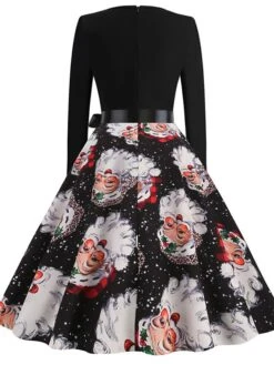 Women's Christmas Swing Dress Vintage DressKnee Length Dress Blue Red Navy Blue Black Long Sleeve Plaid Santa Claus Elk Bow Print Fall Winter V Neck Vacation Vintage 2022 S M L XL XXL 3XL 35 Women's Christmas Swing Dress Vintage DressKnee Length Dress Blue Red Navy Blue Black Long Sleeve Plaid Santa Claus Elk Bow Print Fall Winter V Neck Vacation Vintage 2022 S M L XL XXL 3XL -Casual Print Dress Sales zrnhxx1665293396947