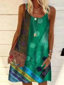 Women's Shift Dress Midi Dress Vintage Purple Vintage Green Vintage Gray Sleeveless Print Print Summer Spring Crew Neck Casual Daily 2023 S M L XL XXL 3XL 4XL 5XL -Casual Print Dress Sales zrzwyk1620187127513