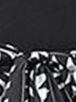 Women's Plus Size Curve Party Dress Winter Dress Black Dress Geometric Midi Dress Long Sleeve Patchwork Bow Crew Neck Fashion Party Black Fall Winter XL XXL 3XL 4XL -Casual Print Dress Sales zsmmtq1695103070535