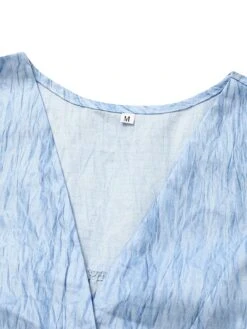 Women‘s Casual Dress Shirt Dress Shift Dress Plain Dress Plain Pocket V Neck Midi Dress Fashion Basic Outdoor Daily Half Sleeve Loose Fit Blue Dark Green Summer Spring S M L XL 2XL -Casual Print Dress Sales zsqnzf1684139700153