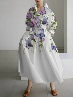 Women's Shirt Dress Casual Dress Swing Dress Maxi Long Dress Outdoor Office Daily Polyester Fashion Modern Shirt Collar Button Pocket Long Sleeve Fall Winter 2023 Loose Fit White Yellow Royal Blue 7 Women's Shirt Dress Casual Dress Swing Dress Maxi Long Dress Outdoor Office Daily Polyester Fashion Modern Shirt Collar Button Pocket Long Sleeve Fall Winter 2023 Loose Fit White Yellow Royal Blue -Casual Print Dress Sales zuzoeo1693281223107