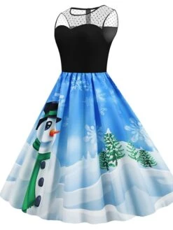 Women's Christmas Casual Dress Swing Dress Midi Dress Blue Royal Blue Dark Blue Light Blue Sleeveless Santa Claus Snowman Mesh Print Winter Fall Crew Neck Vacation Vintage 2022 S M L XL XXL 28 Women's Christmas Casual Dress Swing Dress Midi Dress Blue Royal Blue Dark Blue Light Blue Sleeveless Santa Claus Snowman Mesh Print Winter Fall Crew Neck Vacation Vintage 2022 S M L XL XXL -Casual Print Dress Sales zvgulj1666597371603