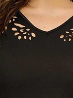 Women‘s Plus Size Curve Work Dress Sheath Dress Black Dress Fashion Midi Dress Cut Out V Neck Long Sleeve Plain Regular Fit Black Fall Winter XL XXL 3XL 4XL 21 Women‘s Plus Size Curve Work Dress Sheath Dress Black Dress Fashion Midi Dress Cut Out V Neck Long Sleeve Plain Regular Fit Black Fall Winter XL XXL 3XL 4XL -Casual Print Dress Sales zxceux1691401422184