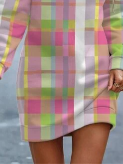 Women's Casual Dress Plaid Dress Sweatshirt Dress Plaid Print Crew Neck Mini Dress Fashion Streetwear Outdoor Daily Long Sleeve Loose Fit Pink Fall Winter S M L XL XXL 5 Women's Casual Dress Plaid Dress Sweatshirt Dress Plaid Print Crew Neck Mini Dress Fashion Streetwear Outdoor Daily Long Sleeve Loose Fit Pink Fall Winter S M L XL XXL -Casual Print Dress Sales zxxkqm1695201490230